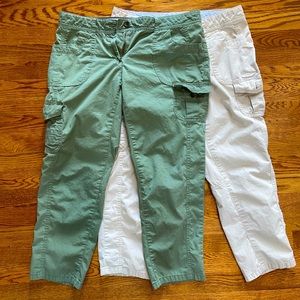 Tommy Hilfiger women’s lightweight capri cargo pants. TWO pairs!!! Both size 10